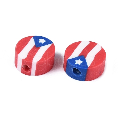 Independence Day Handmade Polymer Clay Beads CLAY-Q253-12A-1
