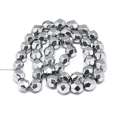 Electroplate Non-magnetic Synthetic Hematite Beads Strands G-T061-32C-1