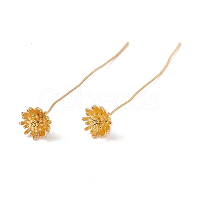 Brass Daisy Flower Head Pins LS-FIND-B009-09G-1