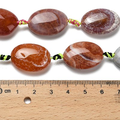 Natural Fire Crackle Agate Beads Strands G-F807-E01-01A-1