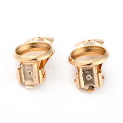 304 Stainless Steel Clip-on Earring Setting STAS-L244-50C-G-1