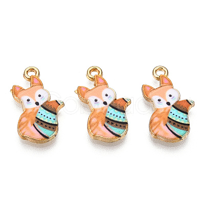 Painted Alloy Pendants PALLOY-P288-05G-08-1