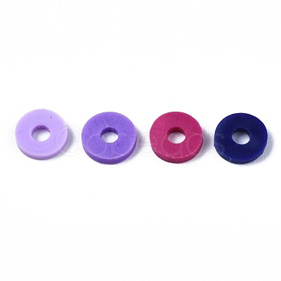 Handmade Polymer Clay Beads Strands CLAY-R089-6mm-T02B-28-1