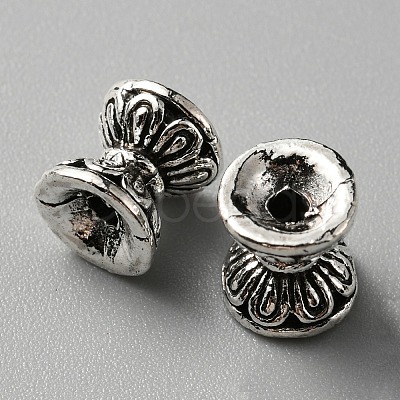 Tibetan Style Alloy Bead Caps TIBEB-TAC0001-06AS-1