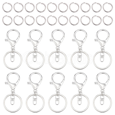 40Pcs Alloy Split Key Rings DIY-DR0001-13-1