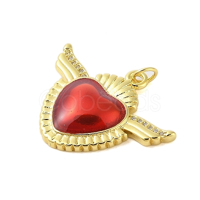 Rack Plating Brass Enamel Pendants KK-S380-33G-B-1