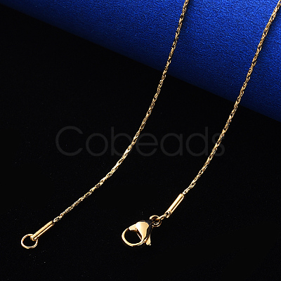 PVD Vacuum Plating 304 Stainless Steel Boston Link Chain Necklace NJEW-S420-006D-G-1