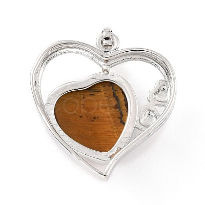 Natural Tiger Eye Pendants G-C236-01C-P-RS-1