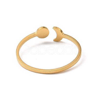 304 Stainless Steel Open Cuff Rings RJEW-Q808-01A-G-1