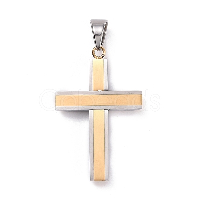 304 Stainless Steel Big Pendants STAS-H351-15GP-1