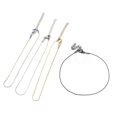 Ion Plating(IP) 304 Stainless Steel Serpentine Chain Anklet AJEW-D059-01-1