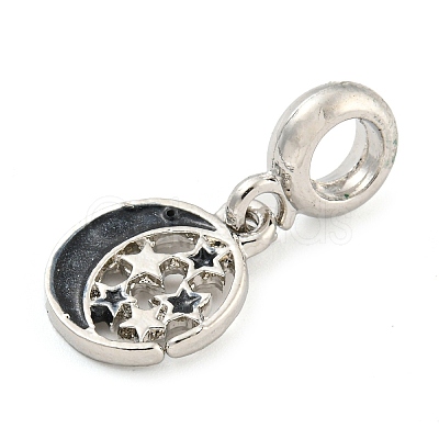 Rack Plating Alloy Enamel European Dangle Charms FIND-B034-09P-1