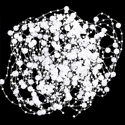 10 Strands Acrylic Imitation Pearl Beaded Trim Garland Strand OCOR-GF0001-45-10-1