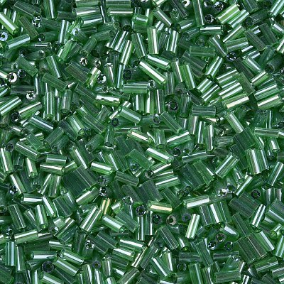 Transparent Colours Luster Glass Bugle Beads SEED-N005-001-A07-1