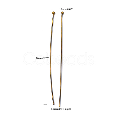 Brass Ball Head Pins X-RP0.7x70mm-AB-1