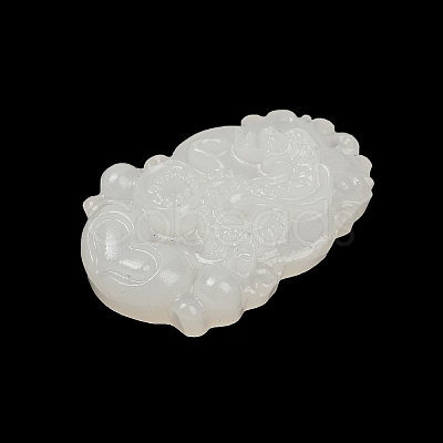 Natural White Jade Carved Pendants G-S384-01F-1