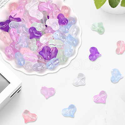 80Pcs Transparent Glass Beads GLAA-PA0001-77-1