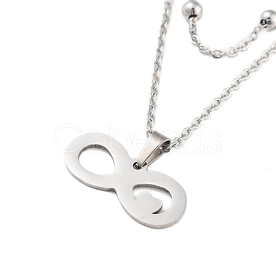 Stainless Steel Pendants Necklaces NJEW-U003-01A-P-1