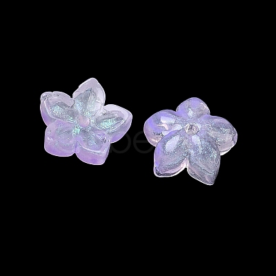 Dyed & Heated Glass Bead Caps X-GLAA-Z019-02H-1