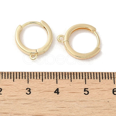 Brass Hoop Earrings Finding X-KK-H455-62G-1