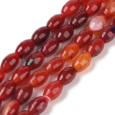 Natural Red Agate Beads Strands G-Q194-B01-01K-1