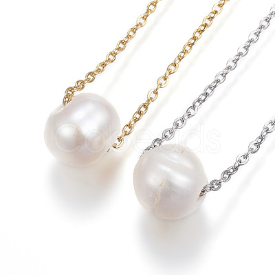 304 Stainless Steel Pendant Necklaces NJEW-H430-06-1