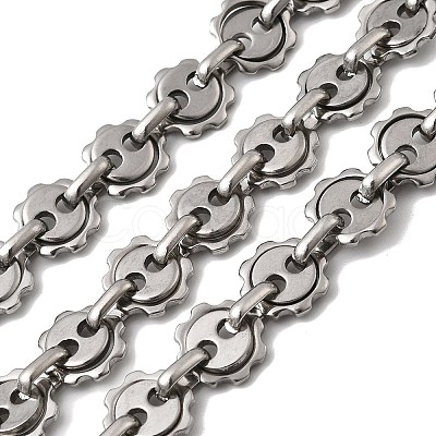 304 Stainless Steel Flower Link Chains CHS-Z007-02P-1