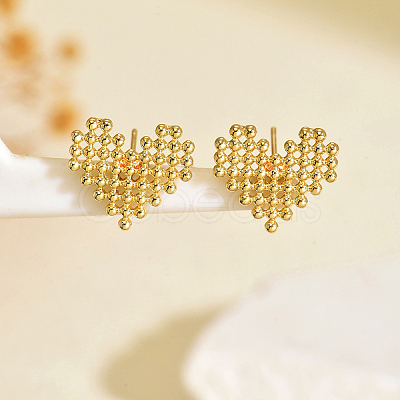 Brass Stud Earrings LS3031-1-1
