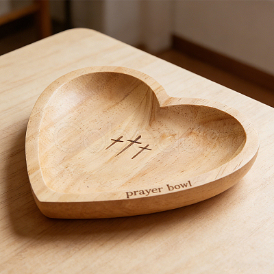 1Pc Wood Prayer Bowl ODIS-CN0008-05-1