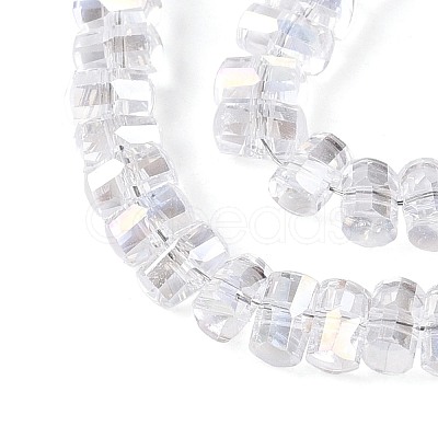 Electroplate Transparent Glass Beads Strands EGLA-N022-09A-B11-1