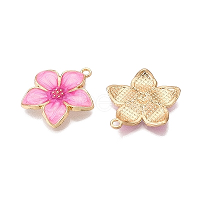 Rack Plating Alloy Enamel Pendants ENAM-N056-365KCG-02-1