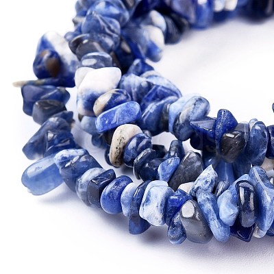 Natural Sodalite Chips Beads Strands F024-1