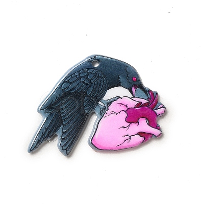 Halloween Printed Acrylic Pendants MACR-K330-13D-1