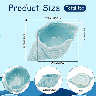 Ceramic Ashtray Home Display Decorations DJEW-WH20021-03-1