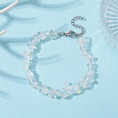 Opalite Chips Beaded Bracelet BJEW-JB09686-08-1