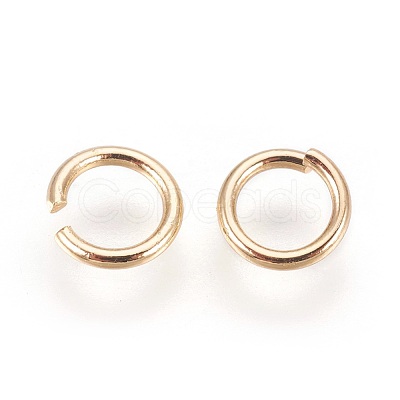 Long-Lasting Plated Brass Open Jump Rings KK-WH0028-01G-C-1