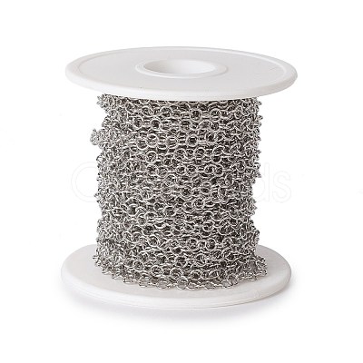 Tarnish Resistant 304 Stainless Steel Rolo Chains CHS-G004-02G-P-1