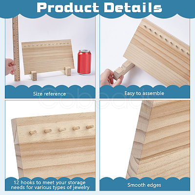 Wood Jewelry Displays Stands ODIS-WH0030-181-1