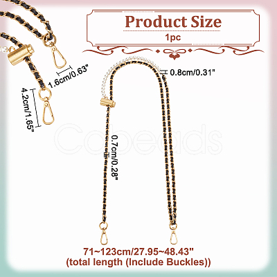 Adjustable Imitation Pearl Bead Bag Strap Chains FIND-WH0417-74-1