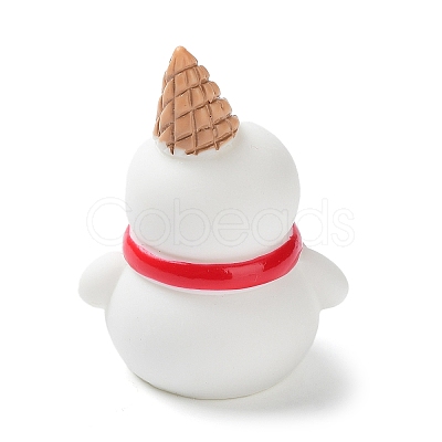 Christmas Themed Resin Snowman Figurine XMAS-PW0001-091D-1