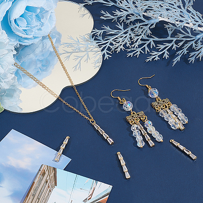 6Pcs Brass Micro Pave Cubic Zirconia Pendants KK-BC0014-67-1