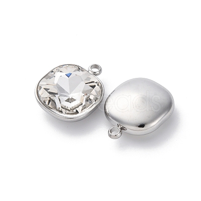 304 Stainless Steel Rhinestone Pendants STAS-B090-01P-05-1