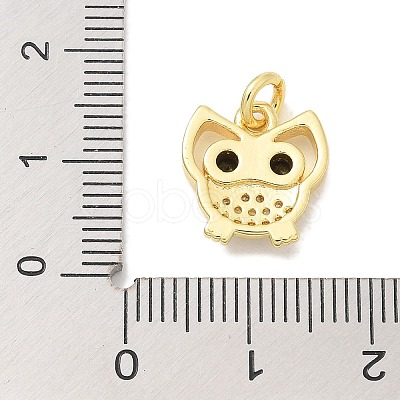Rack Plating Brass Micro Pave Cubic Zirconia Connector Charms KK-K293-34G-1