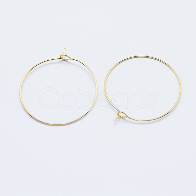 Long-Lasting Plated Brass Hoop Earrings Findings KK-K204-179G-NF-1
