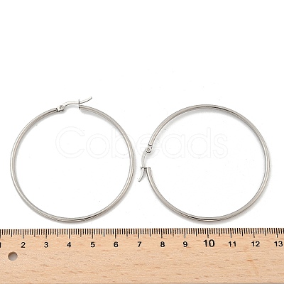 Tarnish Resistant 304 Stainless Steel Big Hoop Earrings X-EJEW-F105-04P-1