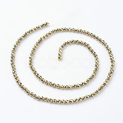Non-Magnetic Synthetic Hematite Beads Strands G-G092-3mm-1-1