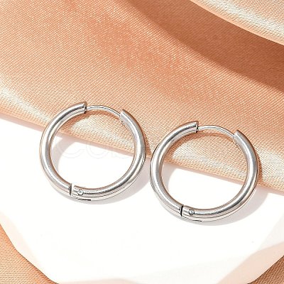 202 Stainless Steel Huggie Hoop Earrings EJEW-F111A-20mm-P01-1