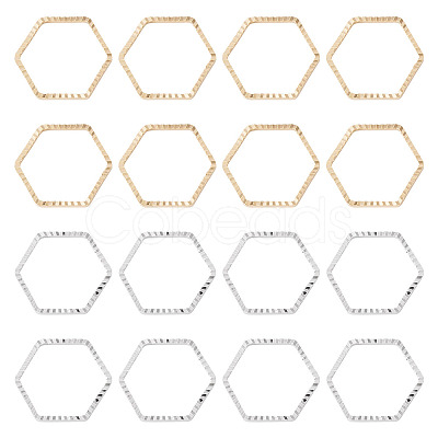 24Pcs 2 Colors Brass Linking Rings KK-TA0003-08-1