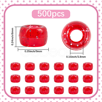500Pcs Transparent Plastic Beads KY-SP0001-54E-1