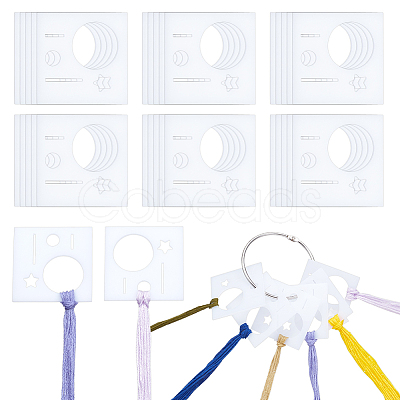 50Pcs Square Acrylic Embroidery Thread Organizer DIY-OC0012-63-1